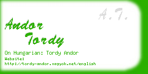 andor tordy business card